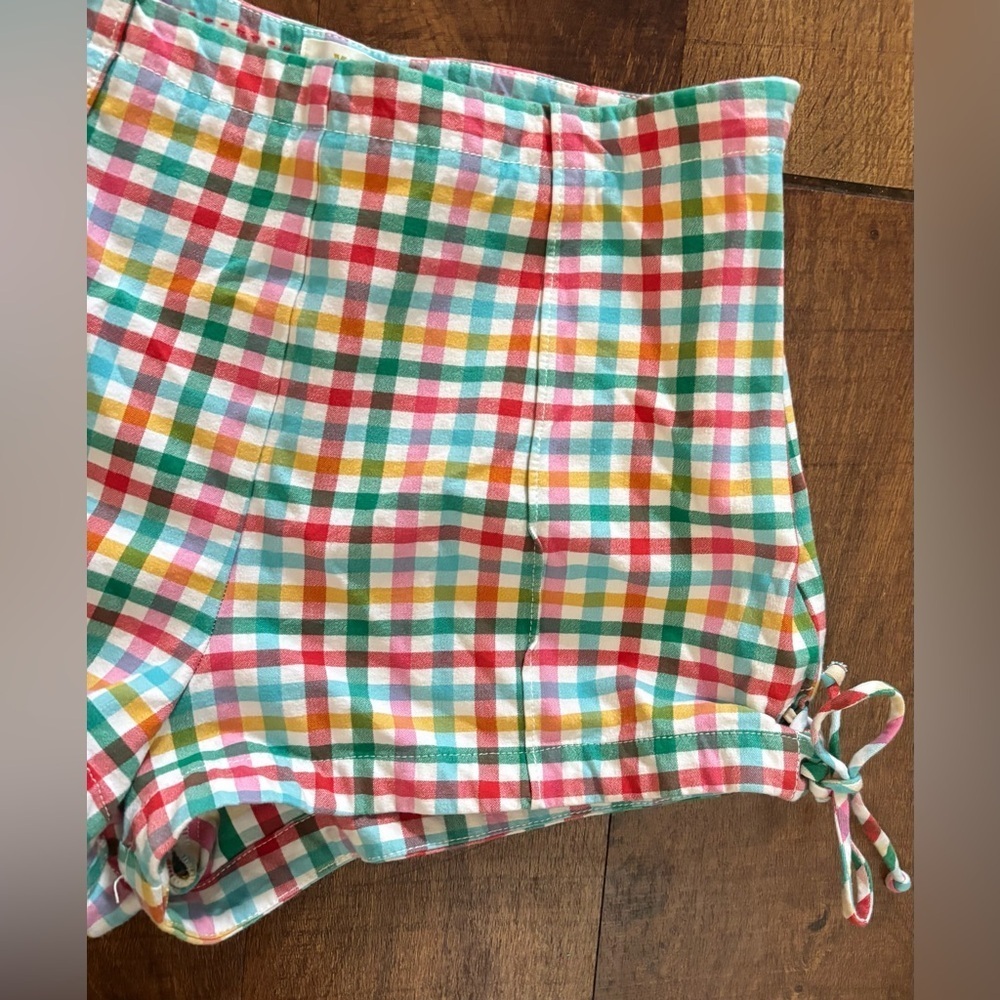 Maeve by Anthropologie Gingham Micro Mini shorts Sz 12 - Picture 4 of 9